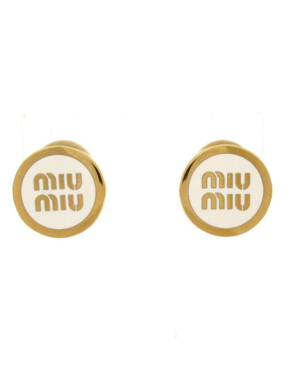 Miu Miu Earrings Gold White